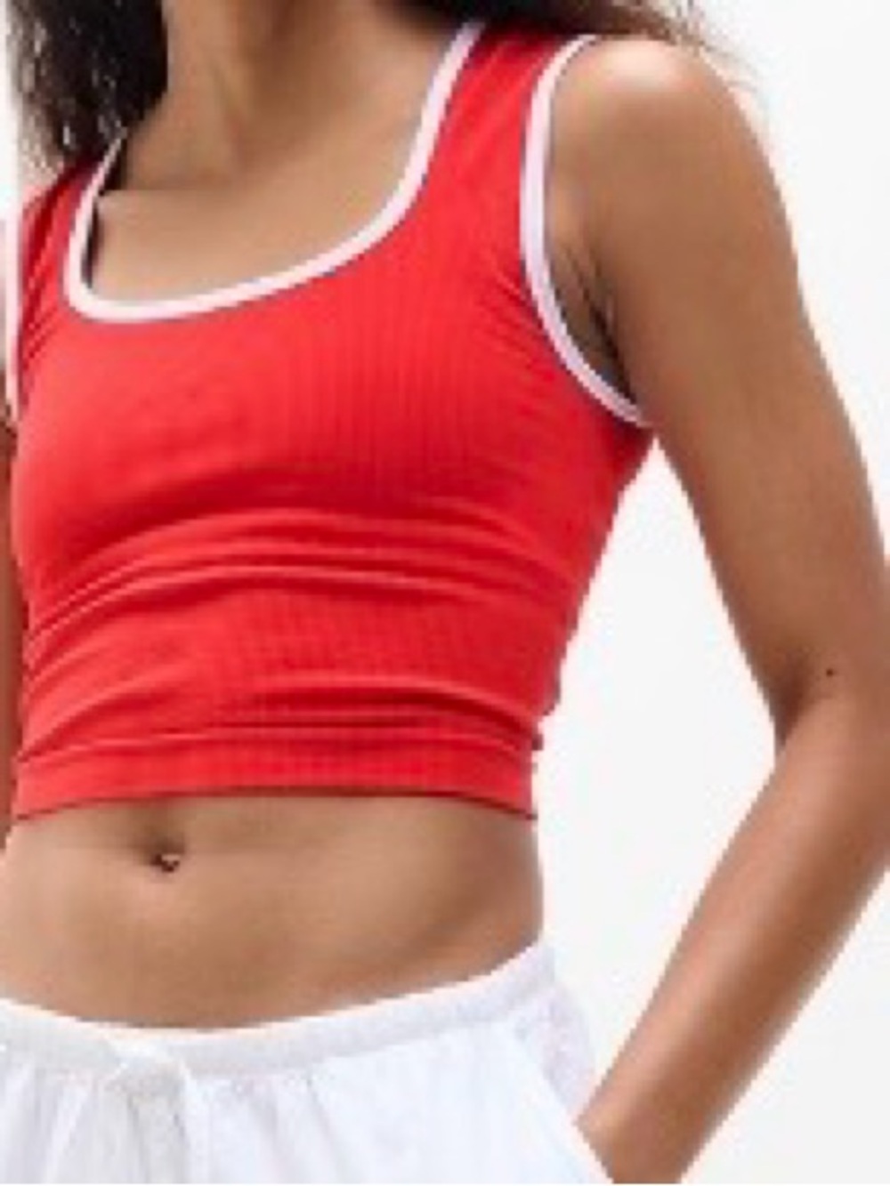 NWT Athleta Renew Seamless Square Neck Tipped Crop Tank